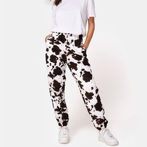 Motel Rocks Basra Jogger In Cowhide Brown/white
